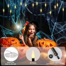 GenSwin 22pcs Flameless Floating Candle with Magic Wand Remote Timer, Battery Operated Hanging Window Candles Flickering, 6.1" LED Electric Candles for Christmas Halloween Decorations(Black) by CozyNest Decor