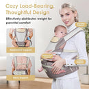 Baby Carrier Newborn to Toddler, Lightweight Ergonomic Baby Hip Seat Carrier Up to 33lbs, Adjustable Extended Waistband Infant Carrier with Breathable Sunshield, Light Grey by TinyTreasures Baby Boutique