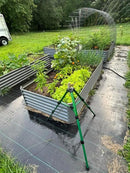 A ANLEOLIFE 8X4X1.5ft Galvanized Raised Garden Bed Kit, Rectangular Large Metal Deep Root Planters for Outdoor Plants Vegetables Flowers Herb, 359 Gallon Capacity- Quartz Grey by GreenHaven Gardens
