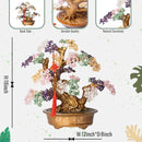 Natural Chakra Gemstone Crystal Bonsai Tree of Life（1,350 Gemstone Count） Large Feng Shui Money Tree for Luck and Wealth Desk Decoration 20 Inches by GreenHaven Gardens