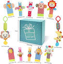 Bloobloomax Wrist and Foot Rattles - Hanging and Hand Bracelet Rattles, Ankle Socks for Newborns and Infants (12pcs) by TinyTreasures Baby Boutique