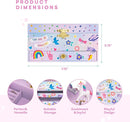 Jewelkeeper Musical Jewelry Box with Alphabet Sticker - Personalize with Names - with 1 Pullout Drawer and Spinning Unicorn Doll - Beautiful Dreamer Tune - Ideal for Kids 5 and Up - 5.37"Lx7.25"Wx4"H by TinyTreasures Baby Boutique