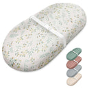 Blissful Diary Muslin Baby Changing Pad with Waterproof Lining Foam, Baby Changing Table Pad with Cover for Dressers (Botanical Leaf, Avocado) by TinyTreasures Baby Boutique