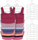 ZEDODIER Tank Top Hanger, 4 Pack Space Saving Bra Hangers, Non-Slip Hanging Sport Bras Holder, Closet Organizers and Storage for Camisoles Tank Tops Bras Ties Swimsuits Strappy Dress, Rose Gold by CozyNest Decor