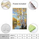 Poplar trees beside the blue sky and white clouds are suitable for living rooms bedrooms and offices Landscape posters and wall paintings by CozyNest Decor