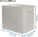 DULLEMELO 2-Pack Large Storage Baskets for Organizing Canvas Fabric Storage Basket Bins With Rope Handles for Shelf Clothes Empty Gift Basket (Beige) by TinyTreasures Baby Boutique
