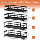 Over The Door Pantry Organizer, 8 Pack Spice Rack Wall Mounted & Hanging Storage Baskets Organizer Wall Mount, Large Capacity Metal Spice Shelf for Kitchen Cabinet, Bathroom, Shower, Home Decor by CozyNest Decor