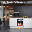 Tylza 24 Inch Beverage Refrigerator, 190 Can Capacity, Glass Door, Advanced Cooling Tech, Ideal for Beer, Soda, or Wine, Quiet Operation by CozyNest Decor