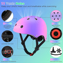 Color Gradient Adjustable Kids Bike Helmet Toddler Skateboard Helmets Boys Girls Child Ventilation Helmet for Multi-Sports Skating Cycling Scooter Balance by TinyTreasures Baby Boutique