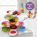 LiKee Strong Suction Cup Fidget Rotating Sensory Bath Toys for Baby 12 18 Months Airplane Car Travel Table & Window Toys for 1 2 Years Old Toddler Boys and Girls (Candy) by TinyTreasures Baby Boutique