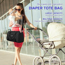 Diaper Bag Tote: Mommy Bag, Baby Bag for Boy and Girl, Mom Hospital Bag, Twins or 2 Kids Diapers Bag by TinyTreasures Baby Boutique