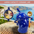 Ceramic Kitchen Canister with Silicone Seal Lid,Modern Elegant Design Airtight Lid Storage Food Jar Canister for Kitchen Sugar Coffee Tea Spice or More (White) by CozyNest Decor