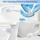 Electric Toilet Brush, HKFIF Toilet Brush with Holder, 360 Degree Powerful Cleaning Easily Eliminate Stains and Residue, 2 Speeds Rechargeable Motorized Toilet Scrubber by CozyNest Decor