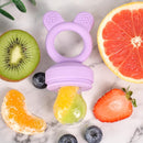 Bessentials Baby Fresh Fruit Food Feeder - 2 Pack Silicone Baby Mesh Feeders for Infant Safe Self Feeding |3 Sizes Food Pouches Included| Suitable for Baby 4m+（ Purple+Misty Green） by TinyTreasures Baby Boutique
