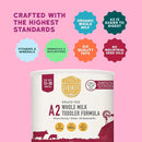 Serenity Kids 12-36 Months A2 Whole Milk Toddler Formula Powder - Organic Grass-Fed Milk Powder with Prebiotics & DHA & ARA for Brain & Eye Support - Clean Label Purity Award Certified - 21 Oz, 1 Pack by TinyTreasures Baby Boutique