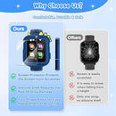 Smart Watch for Kids with 39 Games Touchscreen Camera Video, Music Player, Pedometer, Calculator, Calendar, Stopwatch, Flashlight, Alarm Clock 12/24 hr, Birthday Gifts Toys for Boys Ages 3-12 by TinyTreasures Baby Boutique