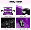 TOBBI 12V Kids Electric Ride On Car Toy, Children Battery Powered Truck to Drive, Motorized Vehicles for Toddlers 3-6 with with Off-Road Wheels/Suspension/Horn/LED Lights-Purple by TinyTreasures Baby Boutique