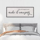 Today Only Happens Once Make It Amazing Wall Decor 40"X15" Quote Inspirational Motivational Sign Wood Frame Wall Art (Black) by CozyNest Decor