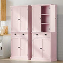 ARTPOWER 72" Tall Kitchen Pantry Storage Cabinet with Drawer and Adjustable Shelves, Pantry Cabinet for Kitchen, Bathroom or Hallway, Pink by CozyNest Decor
