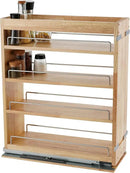 DINDON Pull Out Spice Rack Organizer for Cabinet, (5" W x 21.9" D x 25.2" H) Multi-Use Wood Pull Out Cabinet Organizer Slide Out Shelf Cabinet Storage for Kitchen, Pantry Organization by CozyNest Decor