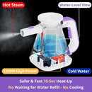 Steam Cleaner Handheld: 1200W Fast 10-Sec Heat-Up-750mL (25oz) Tank-No Cooling-Refill Anytime-Lockable Steam Trigger-14-Piece Kit Hand Held Steamer for Home Car Grout Tile Cleaning White by TinyTreasures Baby Boutique