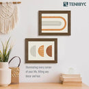 5x7 Picture Frame 3 Pack - Brown Woodgrain, Wood Photo Frame, HD Tempered Glass, Table Display or Wall Hanging by CozyNest Decor