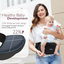 Momcozy Hip Seat Baby Carrier - Adjustable Waistband with Original 3D Belly Protector, Ergonomic Carrier with Various Pockets for Newborns & Toddlers up to 45lbs (Black, Large) by TinyTreasures Baby Boutique