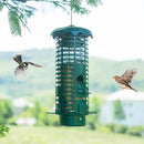 Squirrel Proof Bird Feeder Metal Mesh for Outdoors Hanging,Weight Activated Weatherproof Wild Bird Feeders with Finch Cardinal Chickadee,Large Capacity(Green) by CozyNest Decor