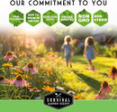 Survival Garden Seeds Functional Flower Garden Kit | 36 Pack Seed Starter Collection | Bee, Butterfly, Hummingbird, Pollinator-Friendly Blooms | Non-GMO Heirloom Beneficial Flowers & Wildflowers