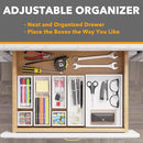 SpaceAid 7-Piece Bamboo Drawer Organizer Storage Boxes Set, Wood Tray Junk Drawer Organizers Multi-Use Divider Bins for Kitchen, Bathroom, Office Desk and Makeup Organization (7 Pack, White) by CozyNest Decor