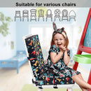 Toddler Booster Seat for Dining Table, Kids Booster Seat for Kitchen Chair with Backrest and Adjustable Straps, Non-Slip Portable PU Waterproof Travel Camping Eating Baby Booster Increasing Cushion by TinyTreasures Baby Boutique