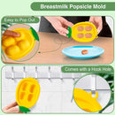 Baby Fruit Food Feeder - Silicone Nibble Tray Combo - Breastmilk Popsicle Mold for Cooling Relief, BPA Free Mesh Feeder for Infant Self Feeding (Deer Green + Pineapple) by TinyTreasures Baby Boutique