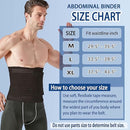 Abdominal Binder for Post Surgery & Postpartum Recovery, Abdomen Hernia Support Belt for Women & Men (Black, Large) by TinyTreasures Baby Boutique
