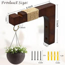 Plant Hanger Hooks for Indoor Hanging Plants, 2 Pack Rustic Farmhouse Wooden Hanging Basket Wall Bracket Plant Hooks for Indoor Outdoor Flower Pots Lanterns Wind Chime Balcony Light Garden Decoration by GreenHaven Gardens