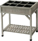 VegTrug 8 Pocket Herb Garden, Wooden Herb Planter with Herb Snips, Gray Wash by GreenHaven Gardens