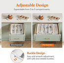 Lifewit Utensil Organizer for Kitchen Drawers, Expandable from 13‘’ to 22.4'', 15'' Depth, Plastic Cutlery Silverware Flatware Holder, Spatula Tools and Gadgets Storage, Large, White by CozyNest Decor
