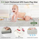 79 x 71 Foldable Large Play Mat for Babies, Non Toxic Foam Play Mat, Thick & Waterproof Baby Playmat for Floor, Anti-Slip Baby Playpen Mat for Toddlers by TinyTreasures Baby Boutique