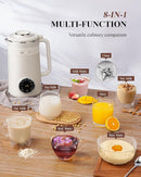 8 in 1 Nut Milk Maker Blender, 32oz Homemade Soy, Almond, Oat, Coconut, Plant Based and Non Dairy Beverages, Automatic Soybean Machine With Delay Start/Keep Warm/Boil Water, Cream by TinyTreasures Baby Boutique