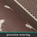 Pauwer Waterproof Outdoor Rug 6x9, Reversible Plastic Straw Patio Camping Rug, Indoor Outdoor RV Mat Carpet for Deck, Camper, Porch, Balcony, Backyard, Picnic, Bordered Brown by GreenHaven Gardens