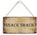 SENJIAN Rustic Snack Shack Wood Decor Sign, Retro Snack Shack Printed Wood Sign Wall Art, Hanging Door Sign, Decorative Wood Sign Home Decor 12" x 6" by CozyNest Decor