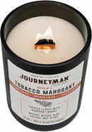 Journeyman Collection Candle, 15oz, Wooden Wick, Tobacco Mahogany, Large Painted Jar by CozyNest Decor