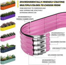 Galvanized Metal Planter Raised Garden Bed Kit for Gardening Outdoor，8x2x1ft Planter Grow Garden Box Raised Flower Bed，Long Vegetable Clearance Herb Raised Garden Beds for Gardening by GreenHaven Gardens