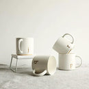 COLLECTIVE HOME - Monogram Ceramic Mugs, 15 oz Golden Initial Coffee Cups, Elegant Alphabet Tea Mugs, Elegant Personalized Mug with Gift Box, Luxurious Cups for Office and Home (j) by CozyNest Decor