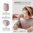 SAMiGO Silicone Baby Feeding Set, Baby Led Weaning Supplies, Suction Bowl Plate Bib Cup Self Feeding Spoons, Solid Food Eating Essentials, First Stage Utensils, 6+ Months by TinyTreasures Baby Boutique