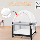 Pack N Play Tent - Mini Crib Tent to Keep Baby from Climbing Out - Crib Net to Keep Baby in - Pop Up Breathable Cribs Cover - Canopy with Upgrade Strong Mesh and Durable Zipper (White, Small) by TinyTreasures Baby Boutique