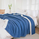 Soft Fuzzy Throw Blanket - Blue Cozy Warm Knit Fluffy Plush, Lightweight & Breathable, Throw for Bed, Chair, Sofa, Couch, Outdoor, 50"X60", Oeko-TEX Certified by CozyNest Decor