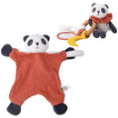 Organic Cotton Stuffed Animal Rattle Baby Toys, Organic Panda Cuddle Cloth & Organic Panda Activity Ring Plush Toy Set for Newborns Infant Boys Girls, 2 PCS by TinyTreasures Baby Boutique