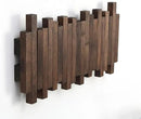 Wall Mounted Piano Coat Rack| Coat Rack Wall Mount| Flip Down Hook Rack 5 Hooks| Entryway Wall Art Hook,Made of Acacia Wood (Wood Wax Oil Dyed Walnut Color).Wall Art by CozyNest Decor