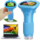 Kids Microscope, Pocket Portable Microscope with 2'' Inch Screen - Powerful Magnification Mini Microscopes Magnifying Glass with Lights, Ideal Christmas Birthday Gifts for Age 3-12 Boys - Blue by TinyTreasures Baby Boutique