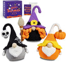 MAGIMUSE Crochet Kit for Beginners Crochet Starter Kits for Halloween Amigurumi Knitting Crochet Animals Kits Hooks Yarn Set with Step-by-Step Video Tutorials, 3 Halloween Gnomes (40%+ Yarn) by TinyTreasures Baby Boutique